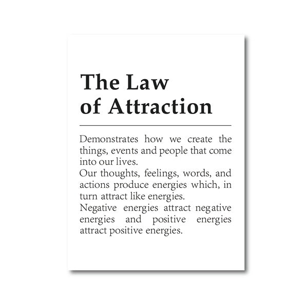 The Law Of Attraction Canvas Poster