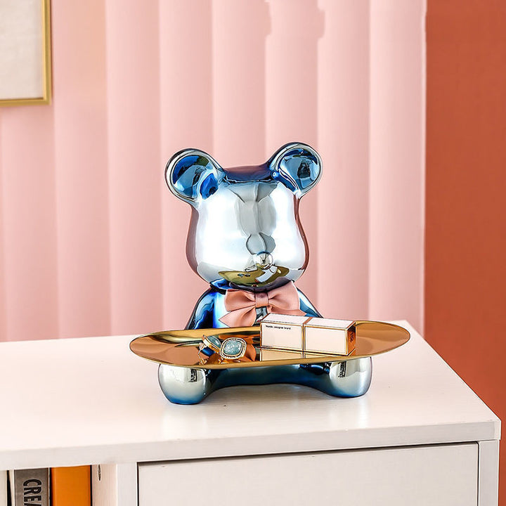 Metallic Teddy Bear Tray