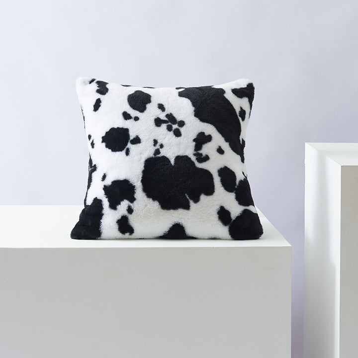 Cow Print Throw Pillow Cover