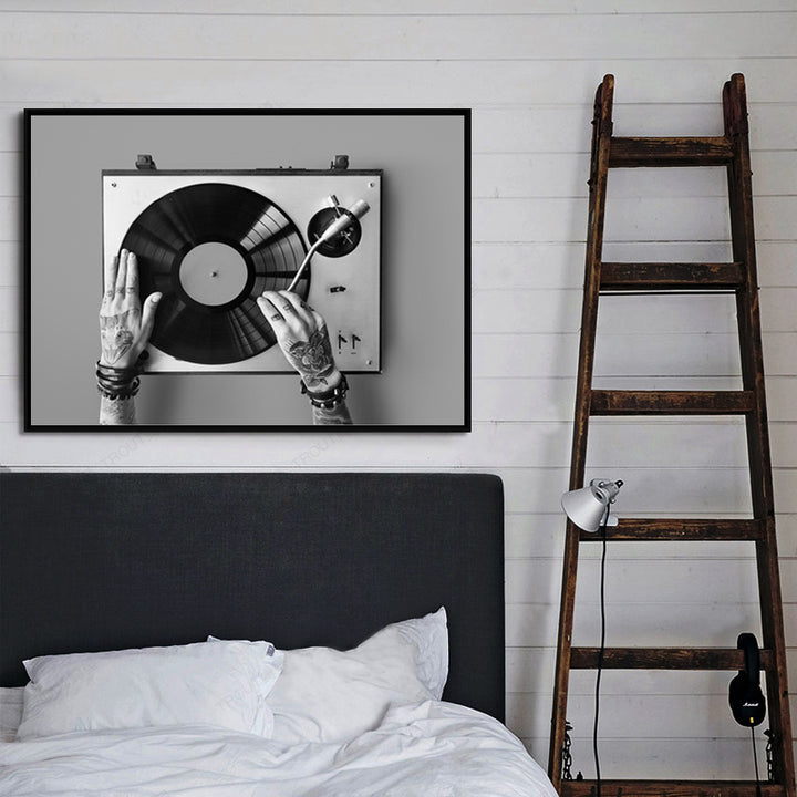 Black & White Vinyl Canvas Posters