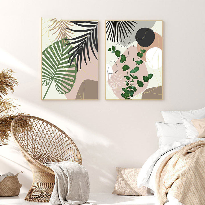 Abstract Tropical Plants Canvas Posters