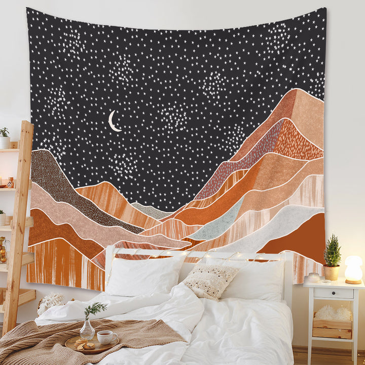 Midnight Mountains Tapestry