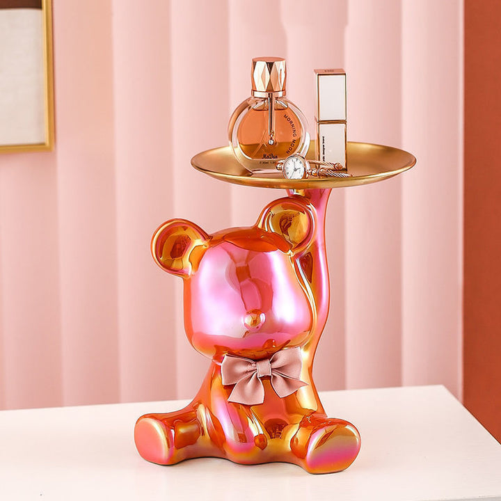 Metallic Teddy Bear Tray