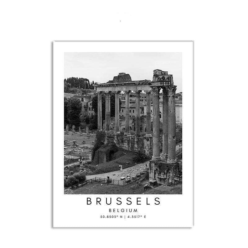 Black And White Cities Canvas Posters