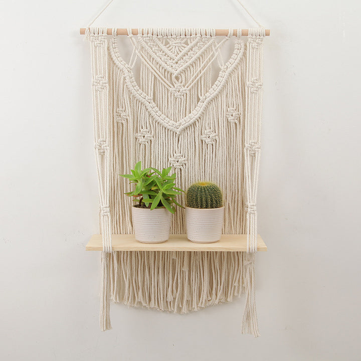 Handmade Macrame Hanging Shelf