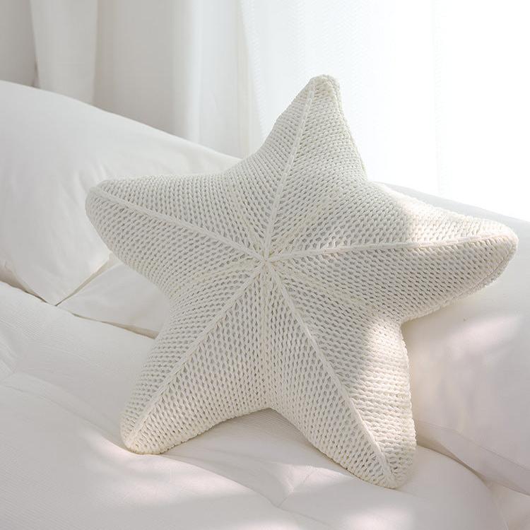 Starfish Hand-Knitted Decorative Pillow