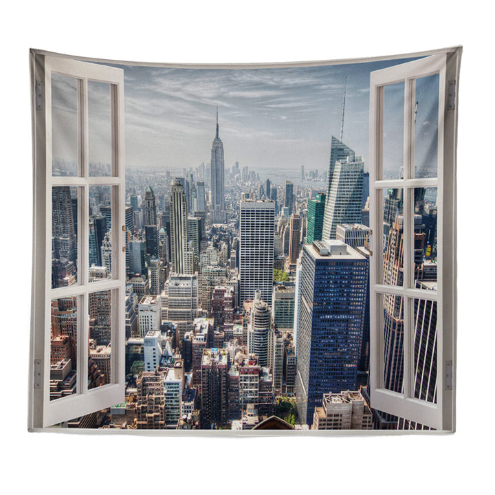 New York Outside Your Window Tapestry