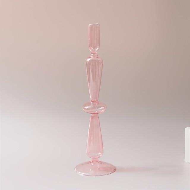 Retro Abstract Glass Candle Holder