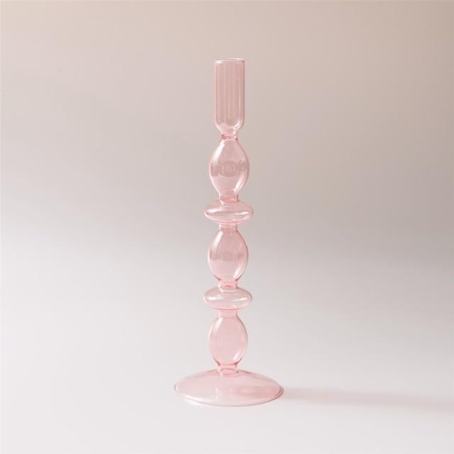 Retro Abstract Glass Candle Holder