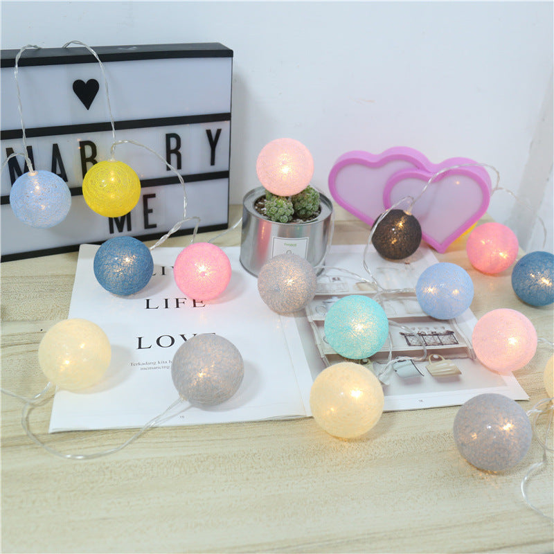 Cotton Bubble String Lights (5 Color Options)