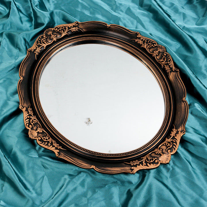 Vintage Round Coquette Mirror