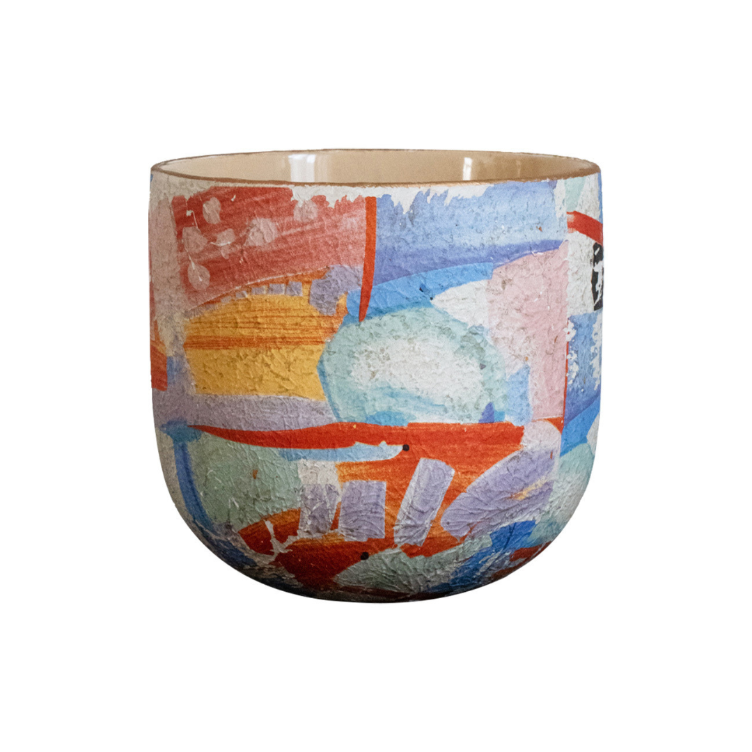 Abstract Paint Ceramic Planter