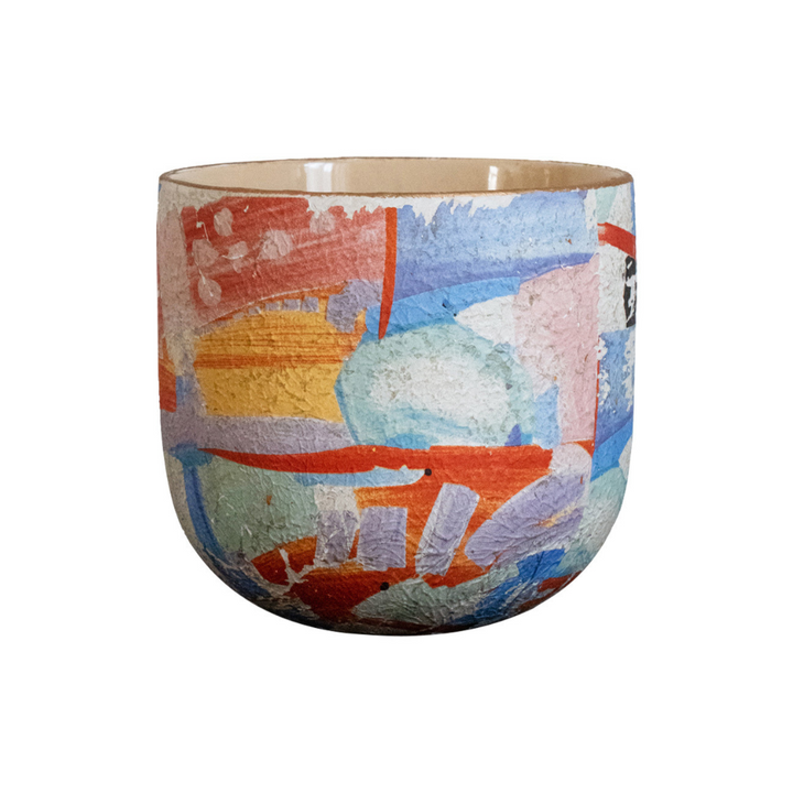 Abstract Paint Ceramic Planter