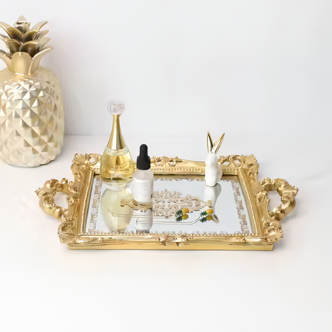 Gold Royal Mirror Tray