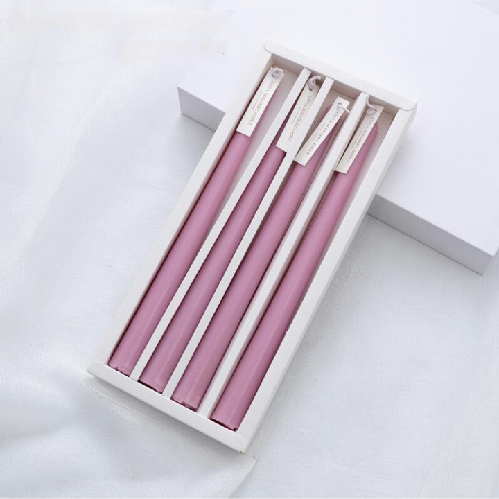 4-Pack Scented Solid Color Long Candles