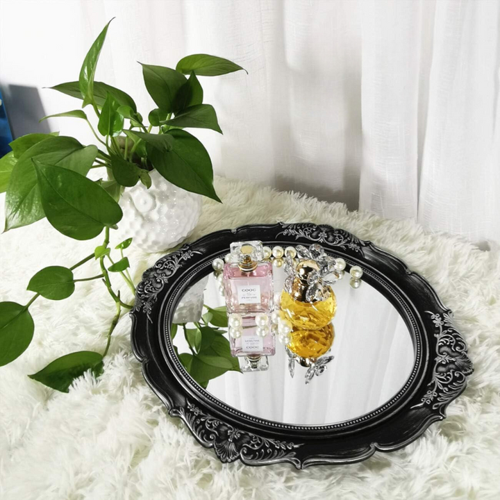 Vintage Round Coquette Mirror