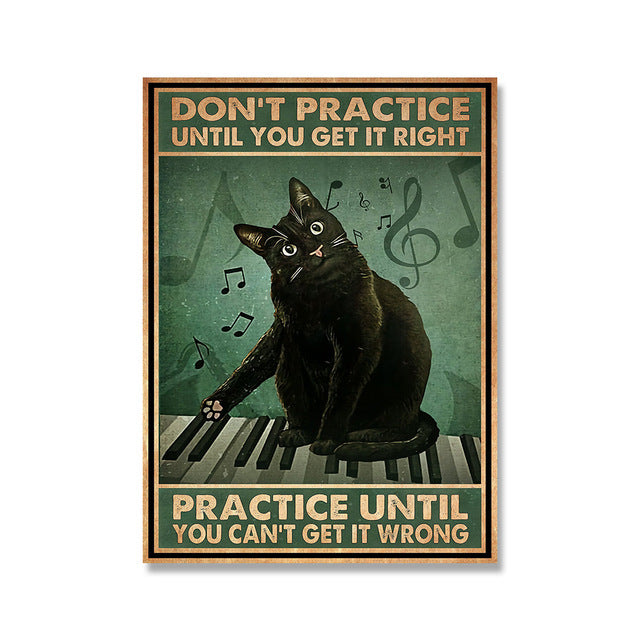 Funny Cat Canvas Posters