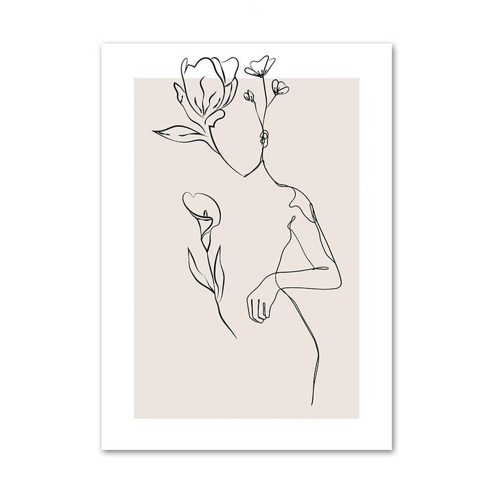 Abstract Female Canvas Posters