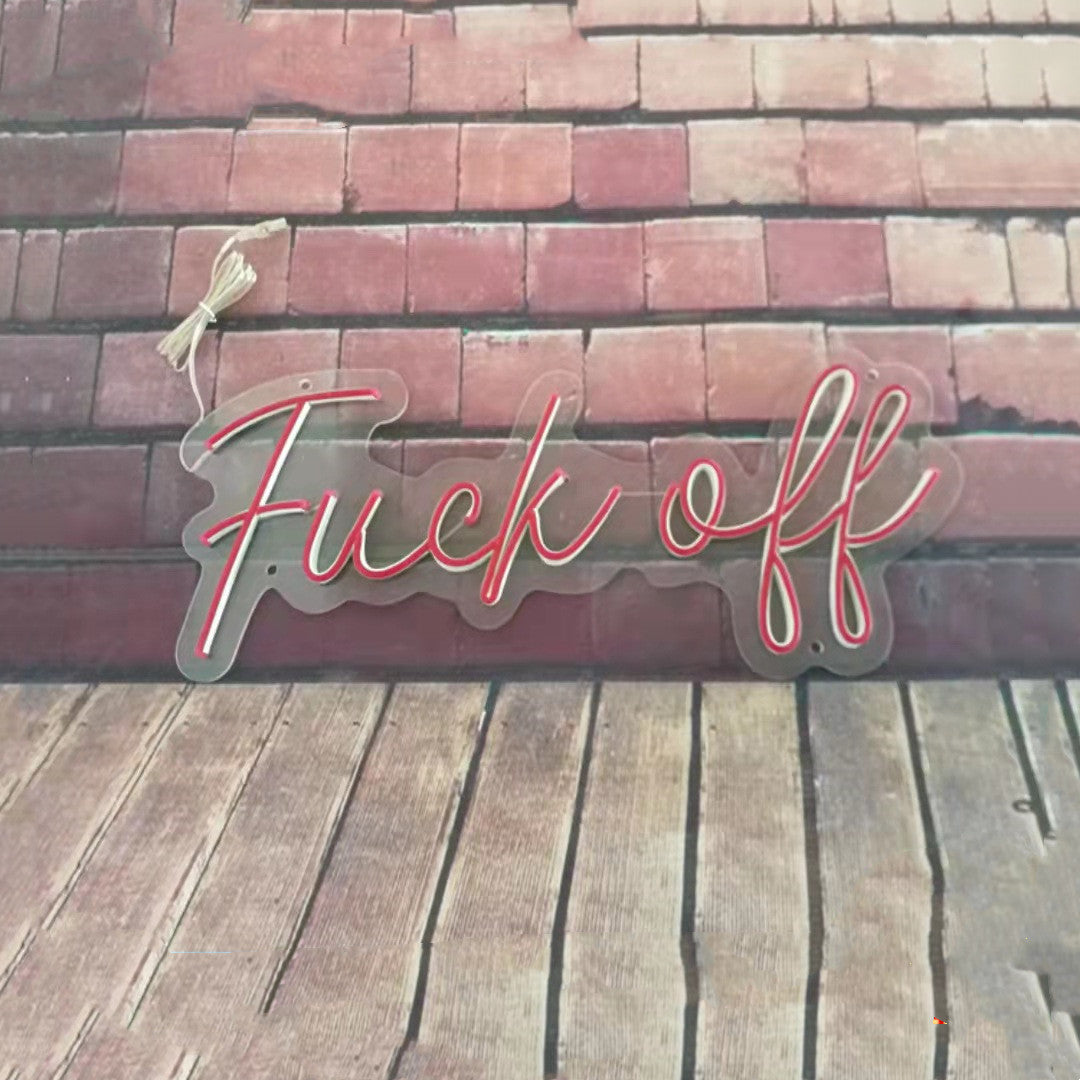 Fuck Off Cursive Neon Light (3 Color Options)