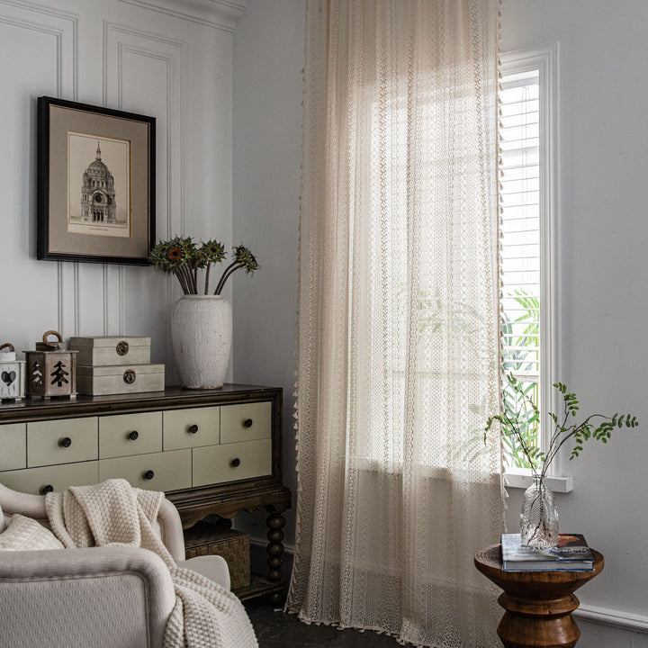 Farmhouse Crochet Curtain