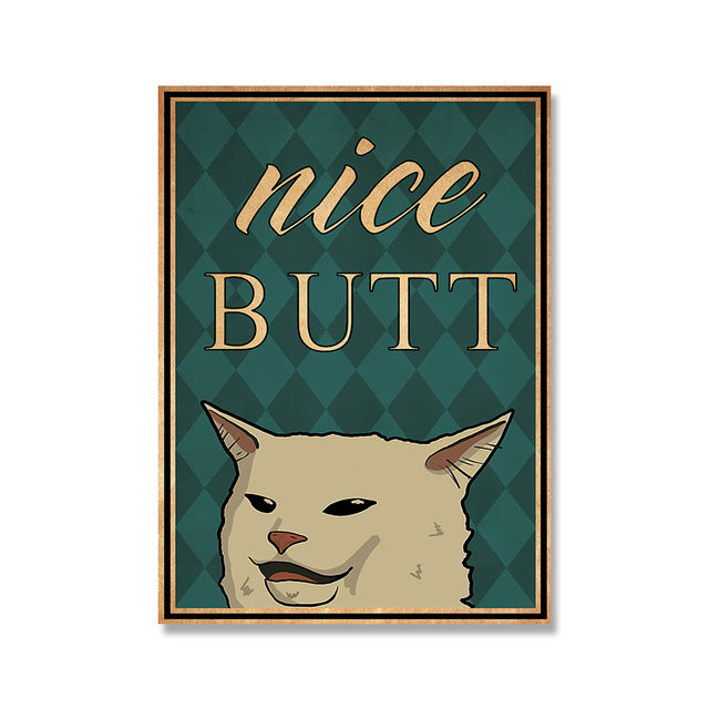 Funny Cat Canvas Posters