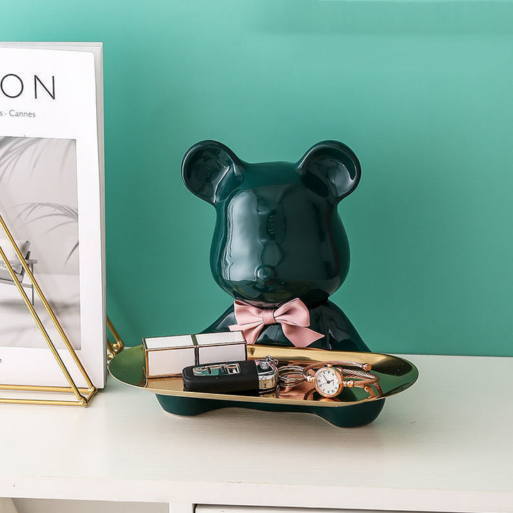 Metallic Teddy Bear Tray