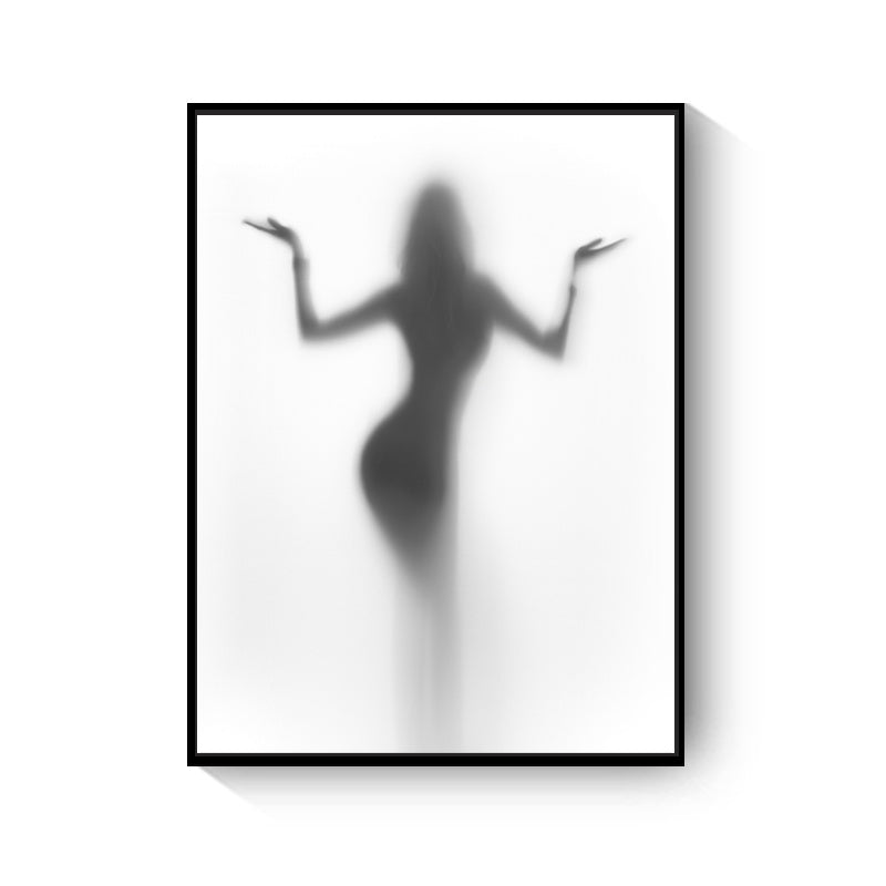 Foggy Glass Woman Canvas Posters