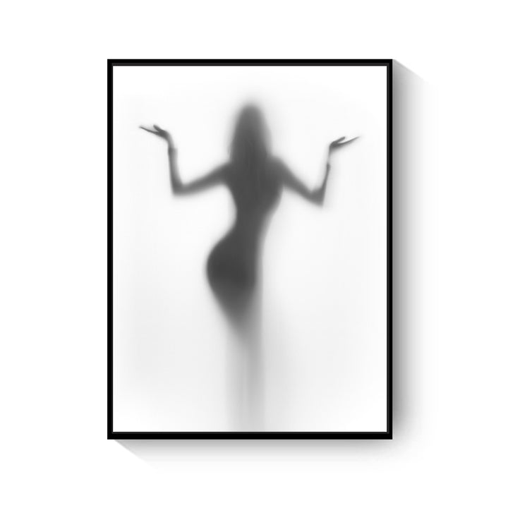 Foggy Glass Woman Canvas Posters