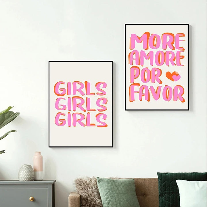 Pink Tres Chic Canvas Posters