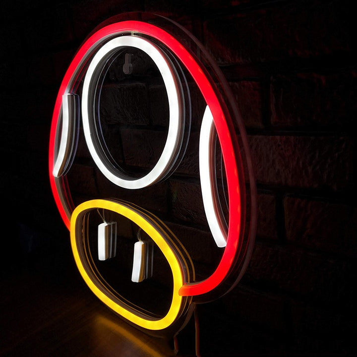 Mario Mushroom Neon Light