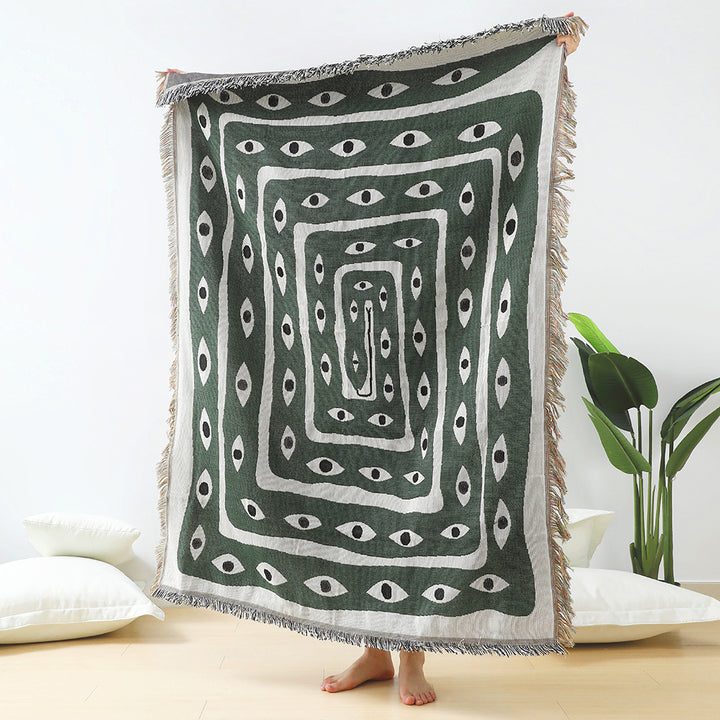 Snake-Eye Woven Blanket