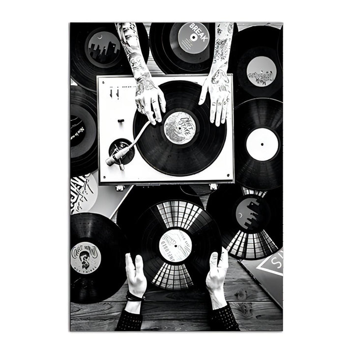 Black & White Vinyl Canvas Posters