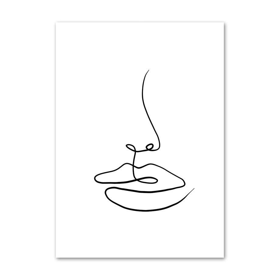 Fine Line Woman Canvas Posters