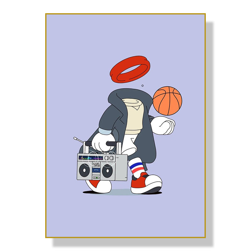 Cartoon Athletes Canvas Posters