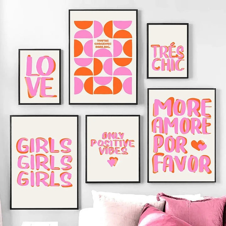 Pink Tres Chic Canvas Posters