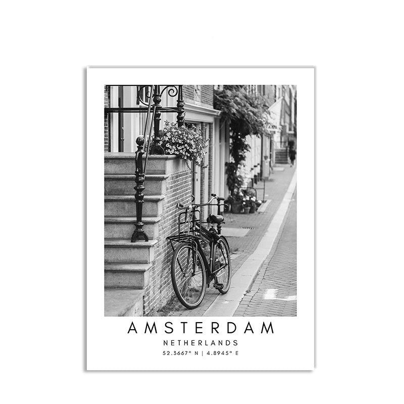 Black And White Cities Canvas Posters