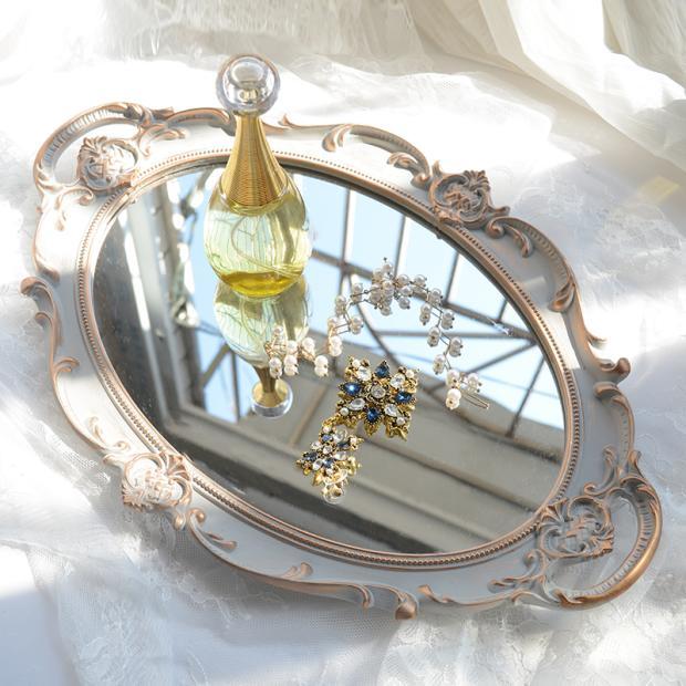 Round Royal Mirror Tray