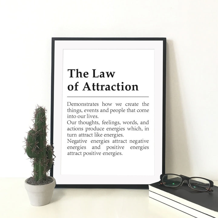 The Law Of Attraction Canvas Poster