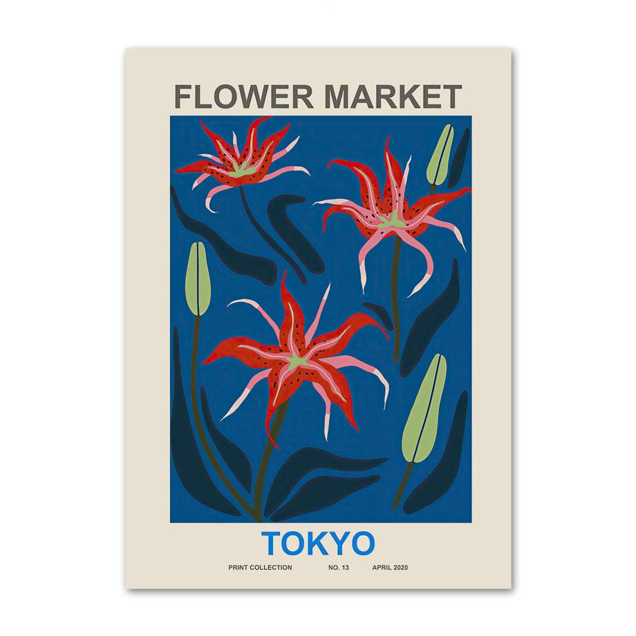 Flower Market Around The World Canvas Posters