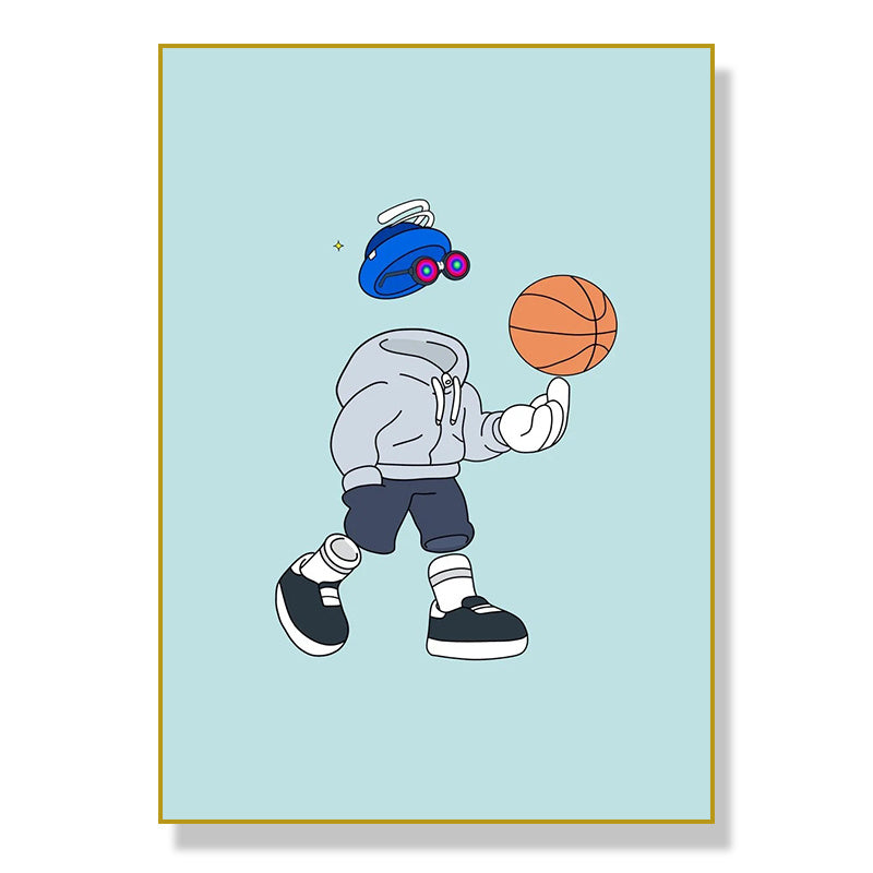 Cartoon Athletes Canvas Posters