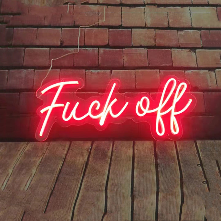 Fuck Off Cursive Neon Light (3 Color Options)