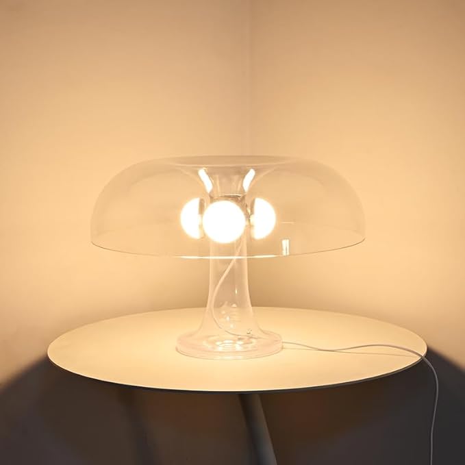 Transparent Vintage 60s Mushroom Lamp