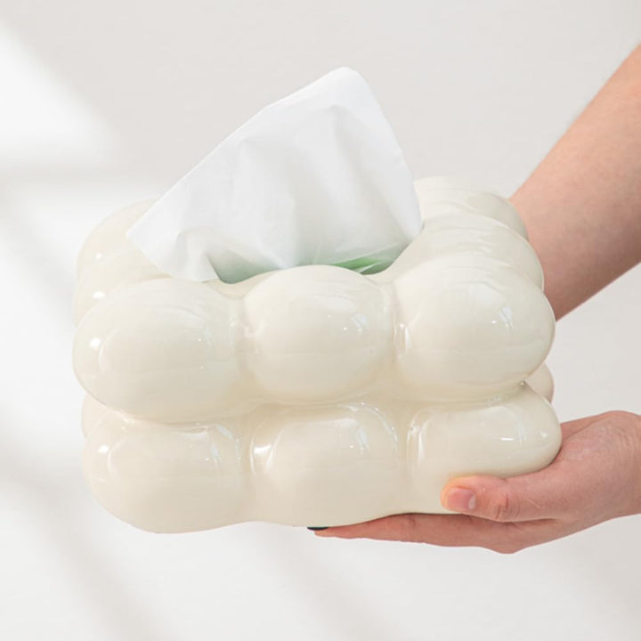 Marshmallow Ceramic Tissue Box