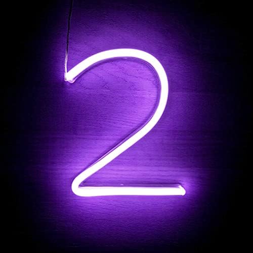 Purple Letter/Number Neon Light