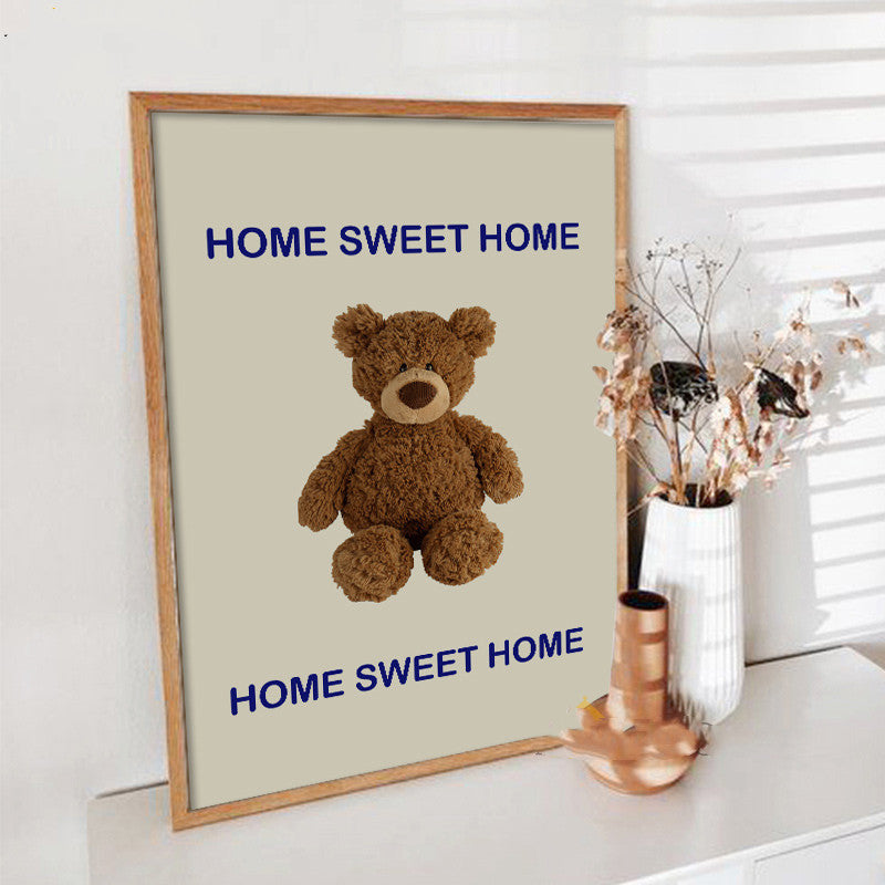 Home Sweet Home Teddy Canvas Poster