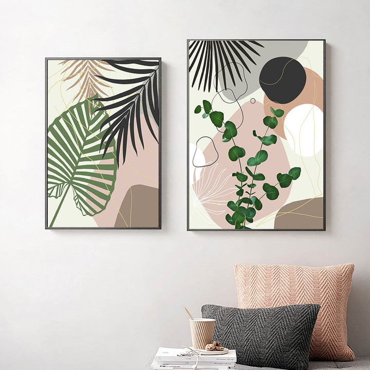 Abstract Tropical Plants Canvas Posters