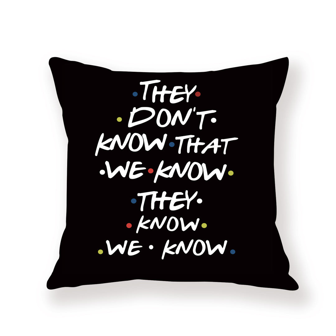 FRIENDS Quotes Throw Pillow Covers