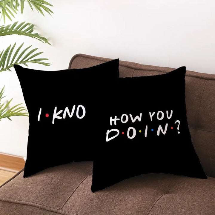 FRIENDS Quotes Throw Pillow Covers