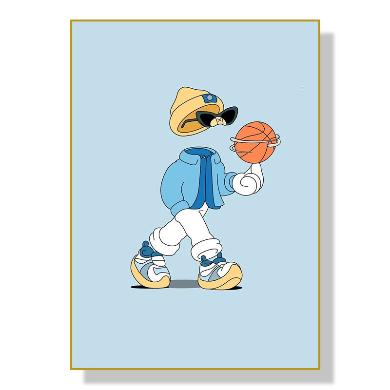 Cartoon Athletes Canvas Posters