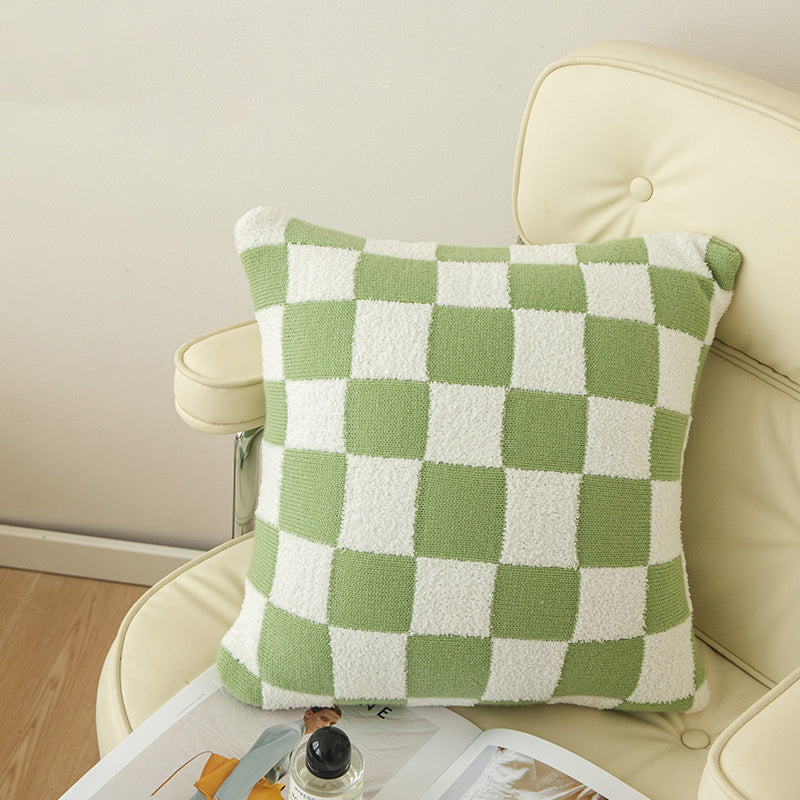 Checkerboard Throw Pillow Cover